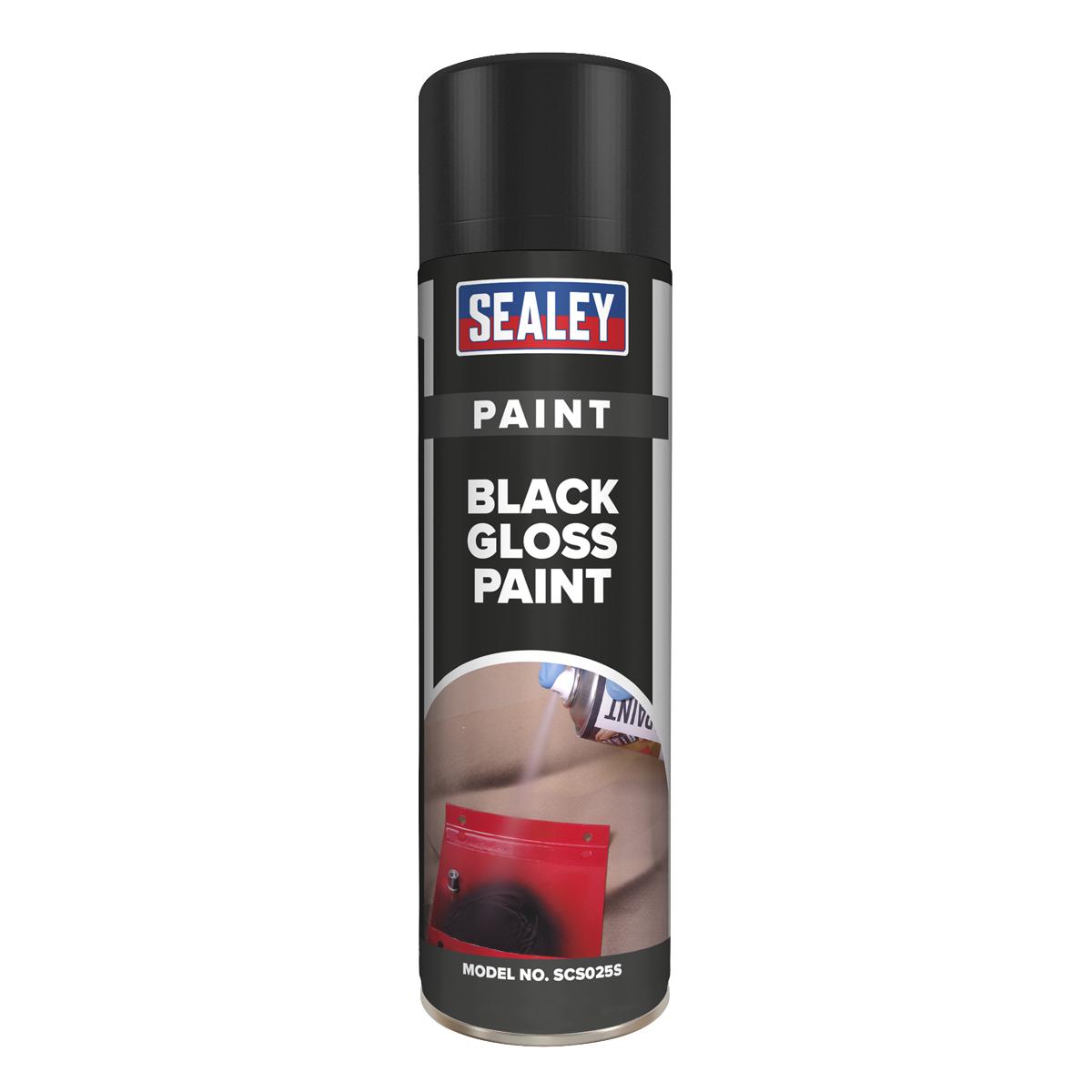 Sealey Gloss Paint 500ml - Black SCS025S - BostonPlates Autocare Centre