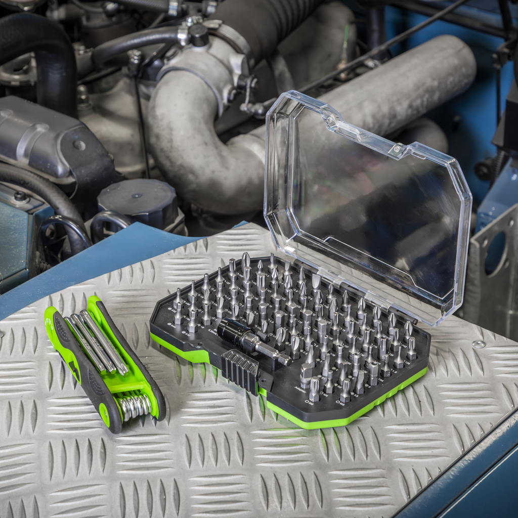 Siegen Specialised Bit Set & Folding Hex Keys with Tool Tray 170pc S01275 - BostonPlates Autocare Centre