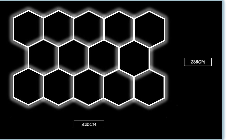 HEXAGON LED LIGHT (1 HEX TO 14 HEX SET UPS) - BostonPlates Autocare Centre
