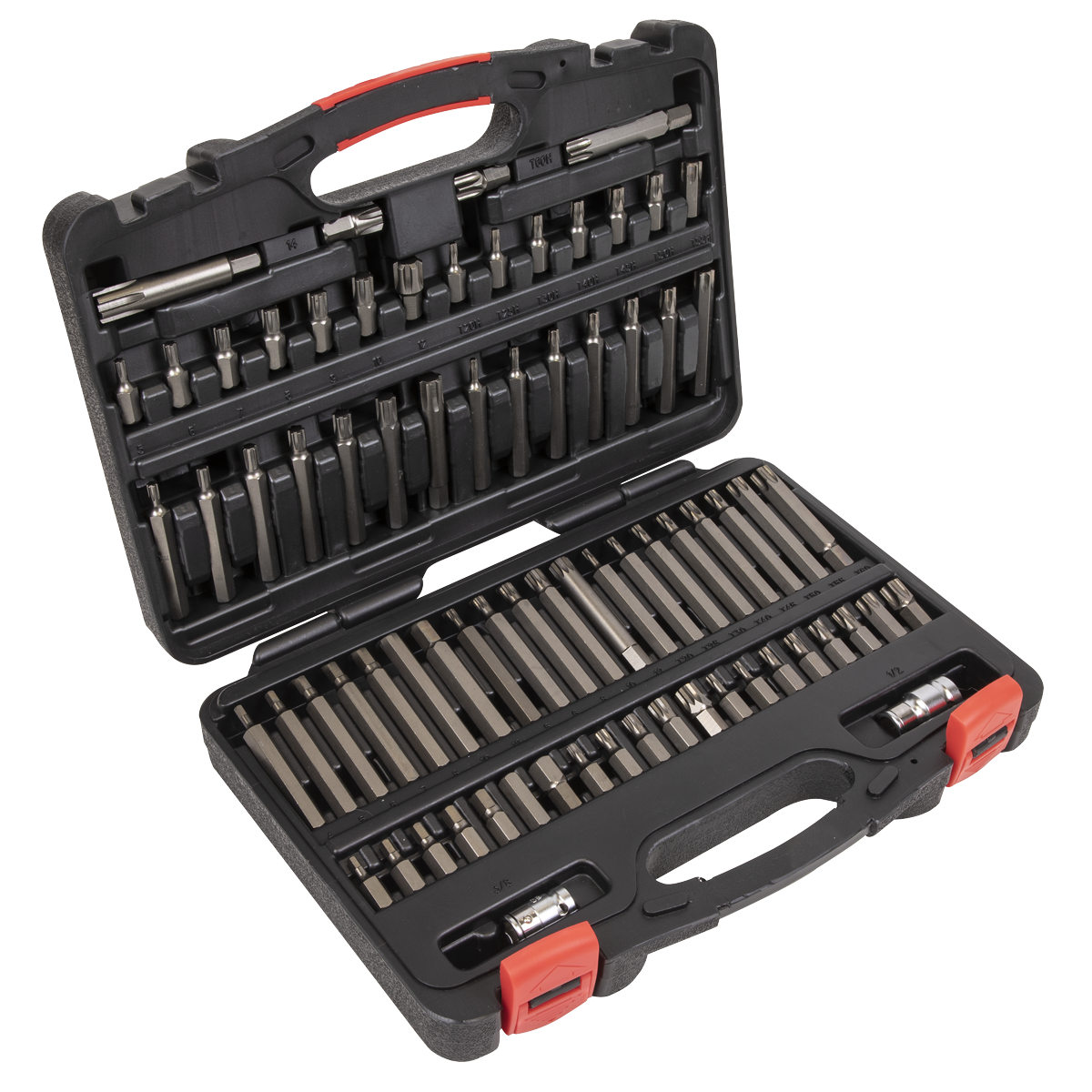 Sealey Premier Platinum Hex/Ribe/Spline Bit Set 3/8" and 1/2"Sq Drive AK21974P - BostonPlates Autocare Centre
