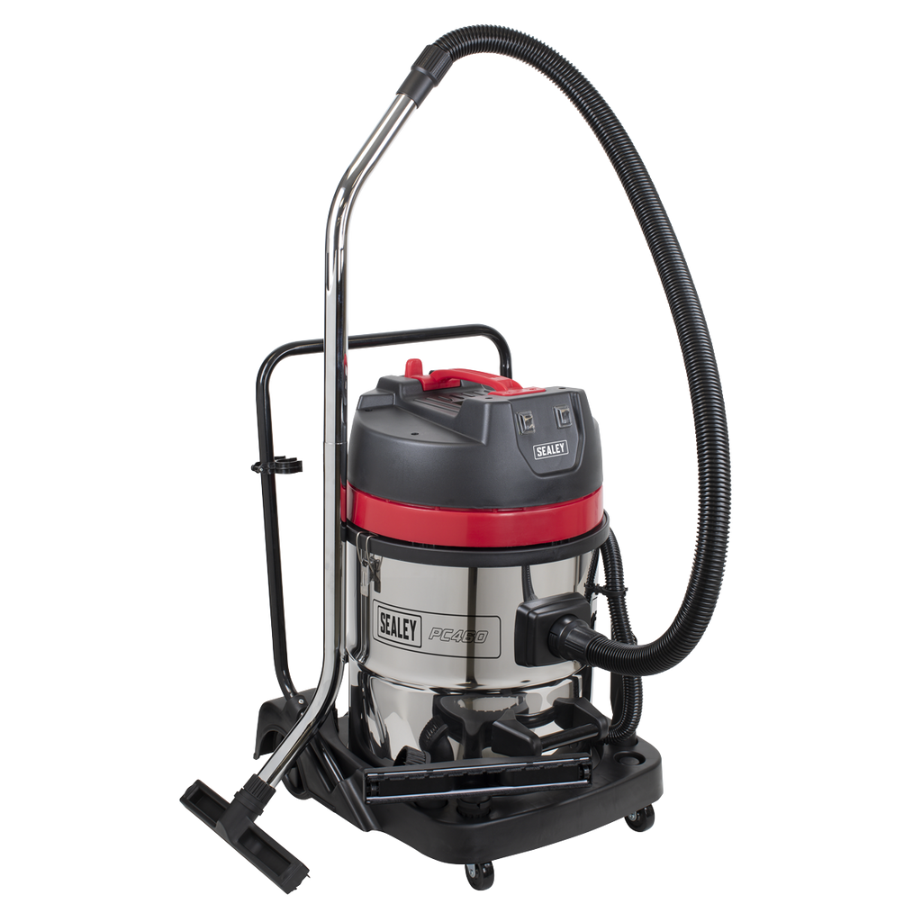 60L Vacuum Cleaner Wet & Dry with Stainless Steel Drum 2400W/230V PC460 - BostonPlates Autocare Centre