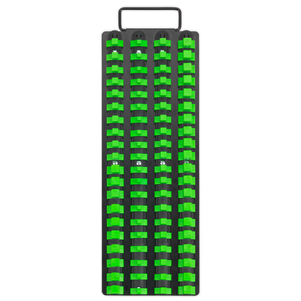 Premier Socket Rail Tray 1/4", 3/8" & 1/2"Sq Drive - Hi-Vis Green AK27051HV - BostonPlates Autocare Centre