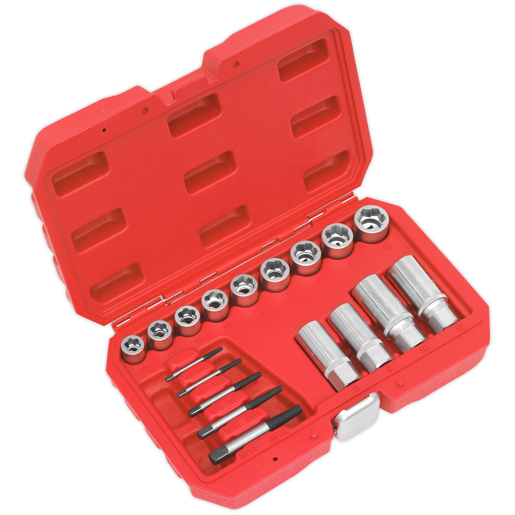 Sealey Premier Bolt, Stud & Screw Extractor Set 18pc AK751 - BostonPlates Autocare Centre