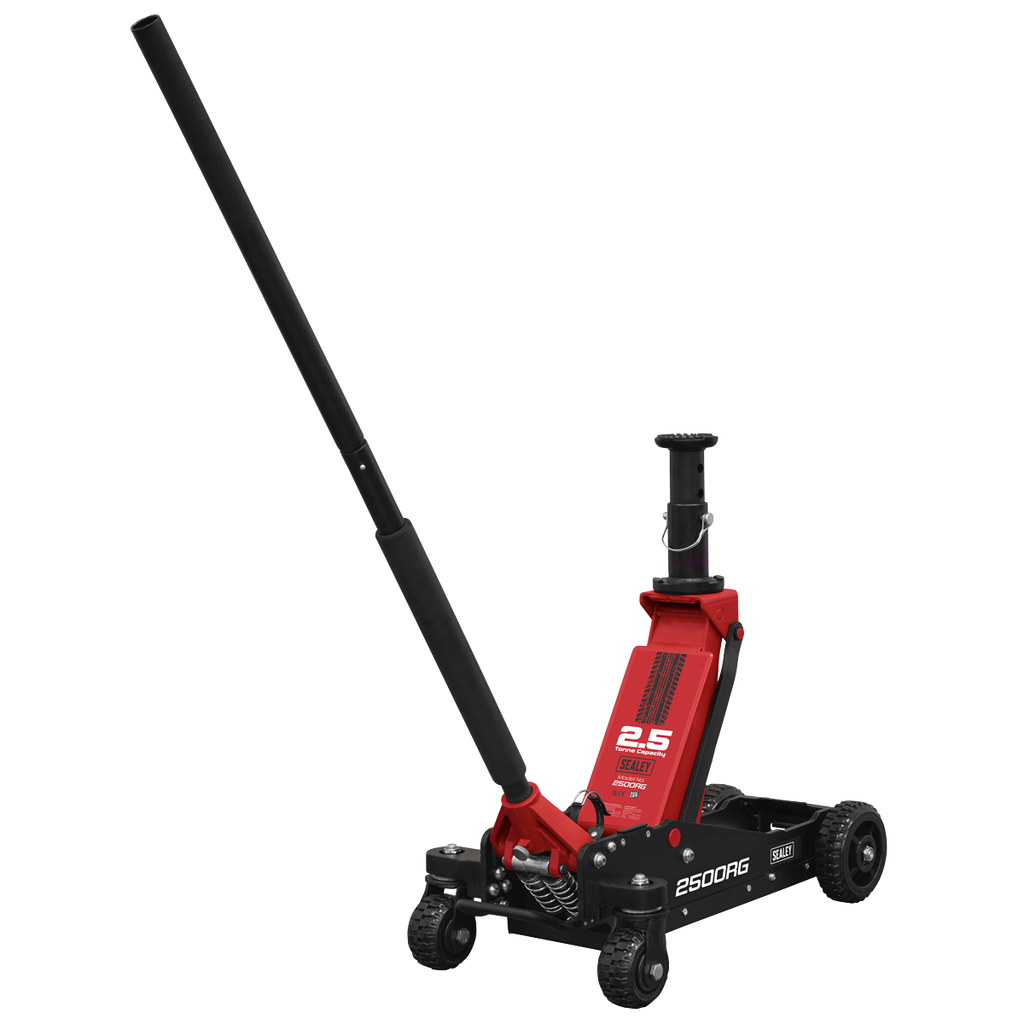 Sealey Big Wheel Hybrid Trolley Jack with Super Rocket Lift 2.5 Tonne 2500RG - BostonPlates Autocare Centre