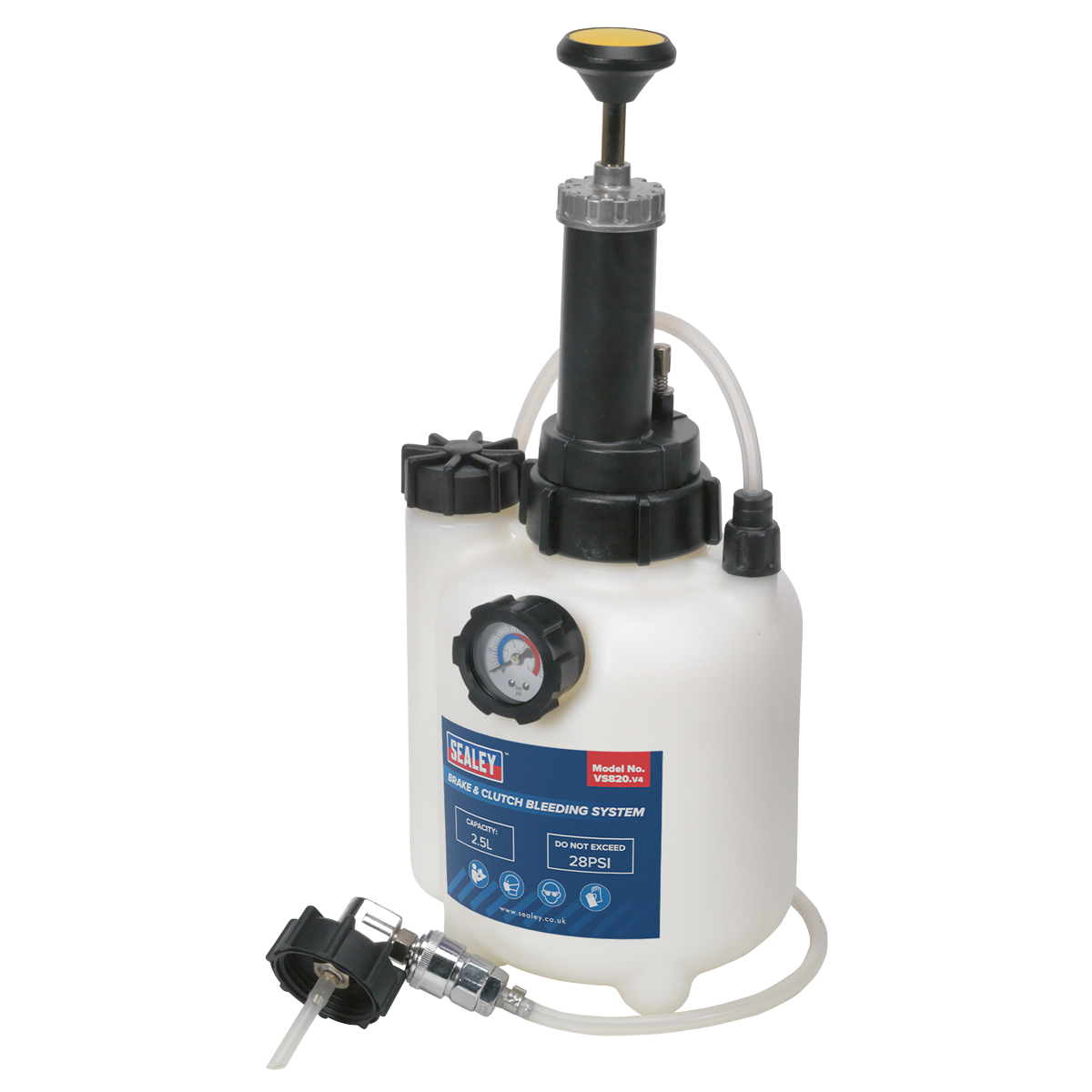 Sealey Brake & Clutch Bleeding System 2.5L VS820 - BostonPlates Autocare Centre