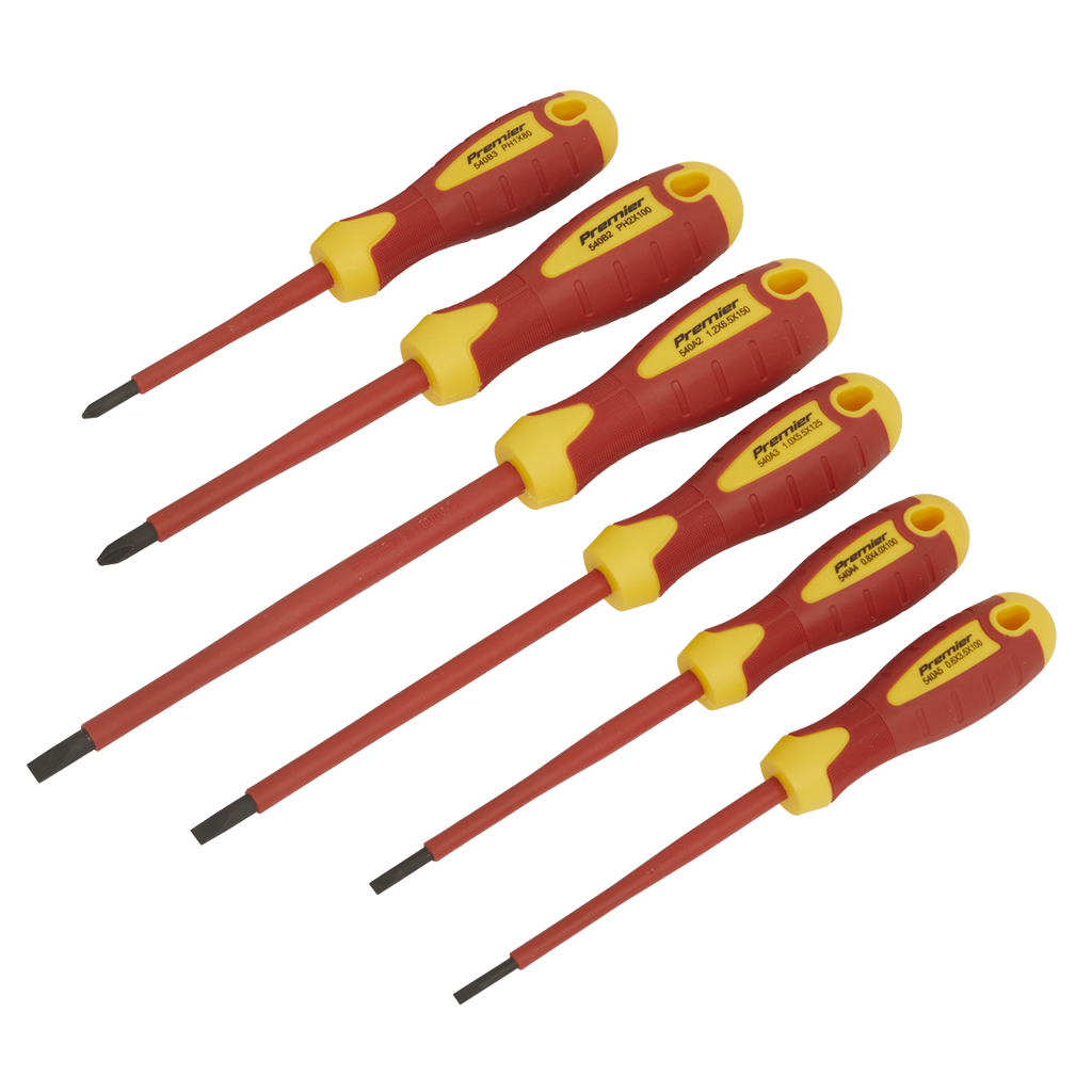 Sealey Premier Screwdriver Set 6pc - VDE Approved AK6130 - BostonPlates Autocare Centre