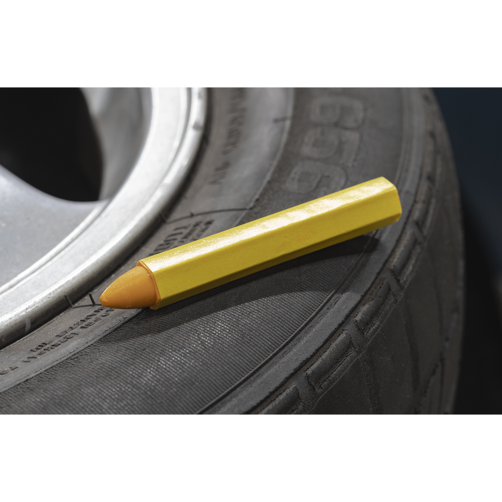Sealey Tyre Marking Crayon, Yellow - Pack of 6 TST14 - BostonPlates Autocare Centre