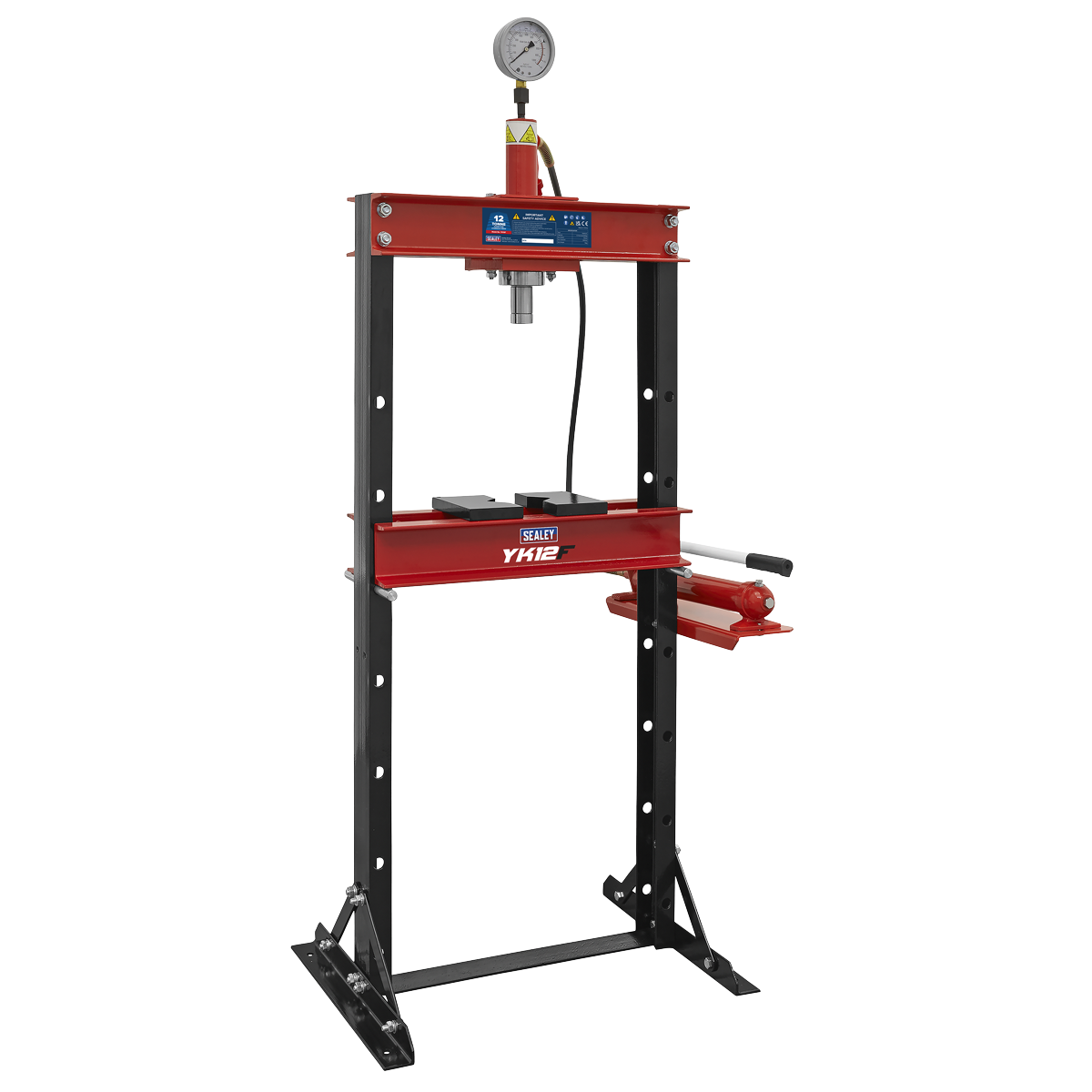 Sealey Hydraulic Floor Type Press 12 Tonne YK10F - BostonPlates Autocare Centre
