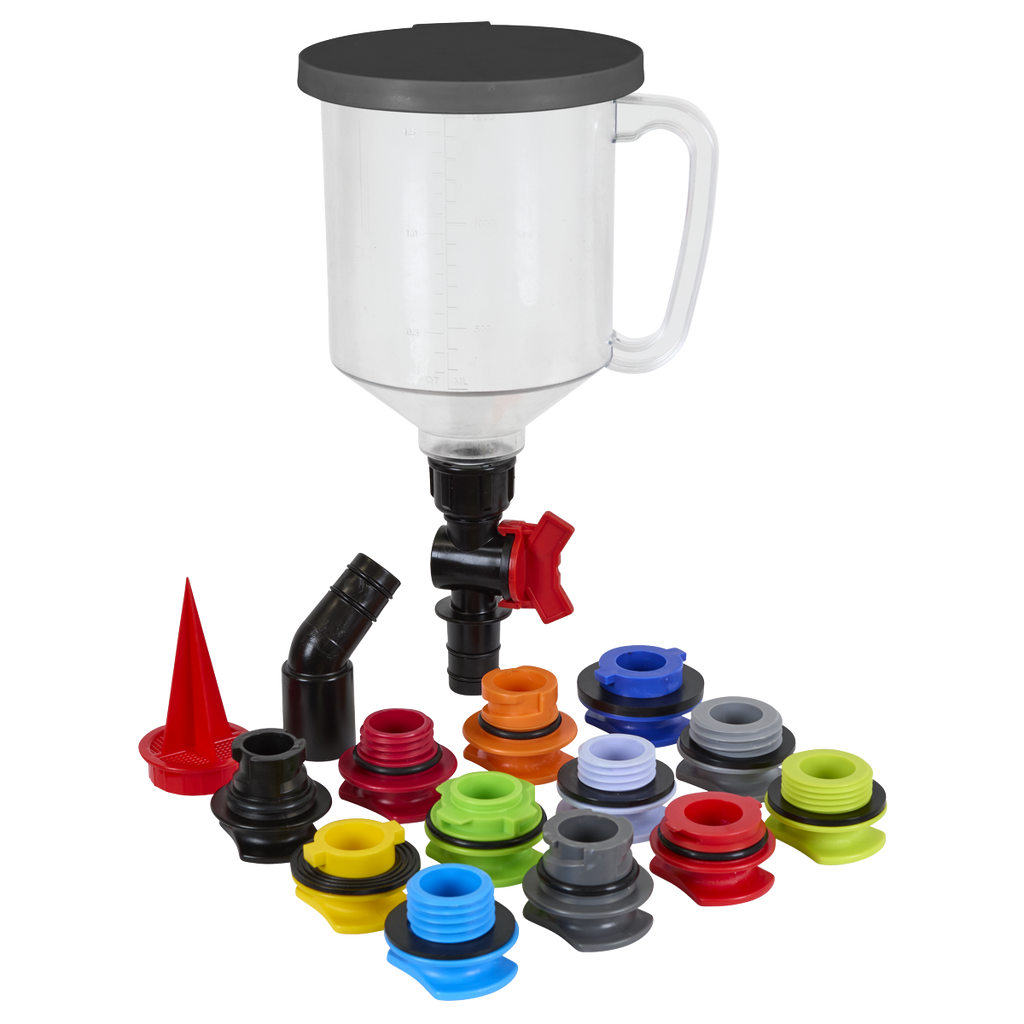 Sealey Master Engine Oil Funnel Filling Kit 15pc VS7107 - BostonPlates Autocare Centre