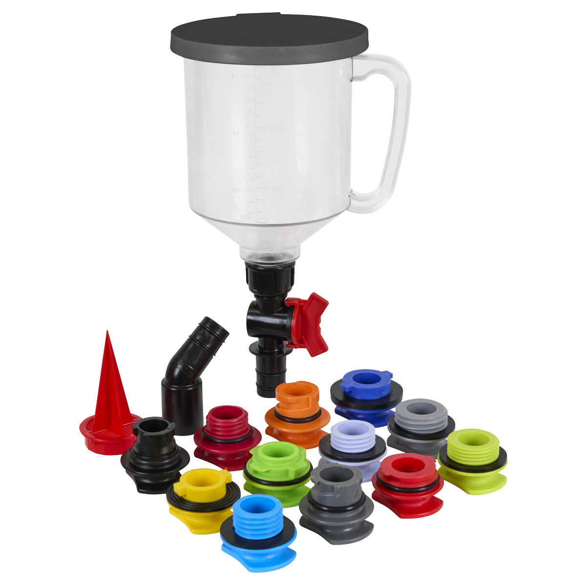 Sealey Master Engine Oil Funnel Filling Kit 15pc VS7107 - BostonPlates Autocare Centre