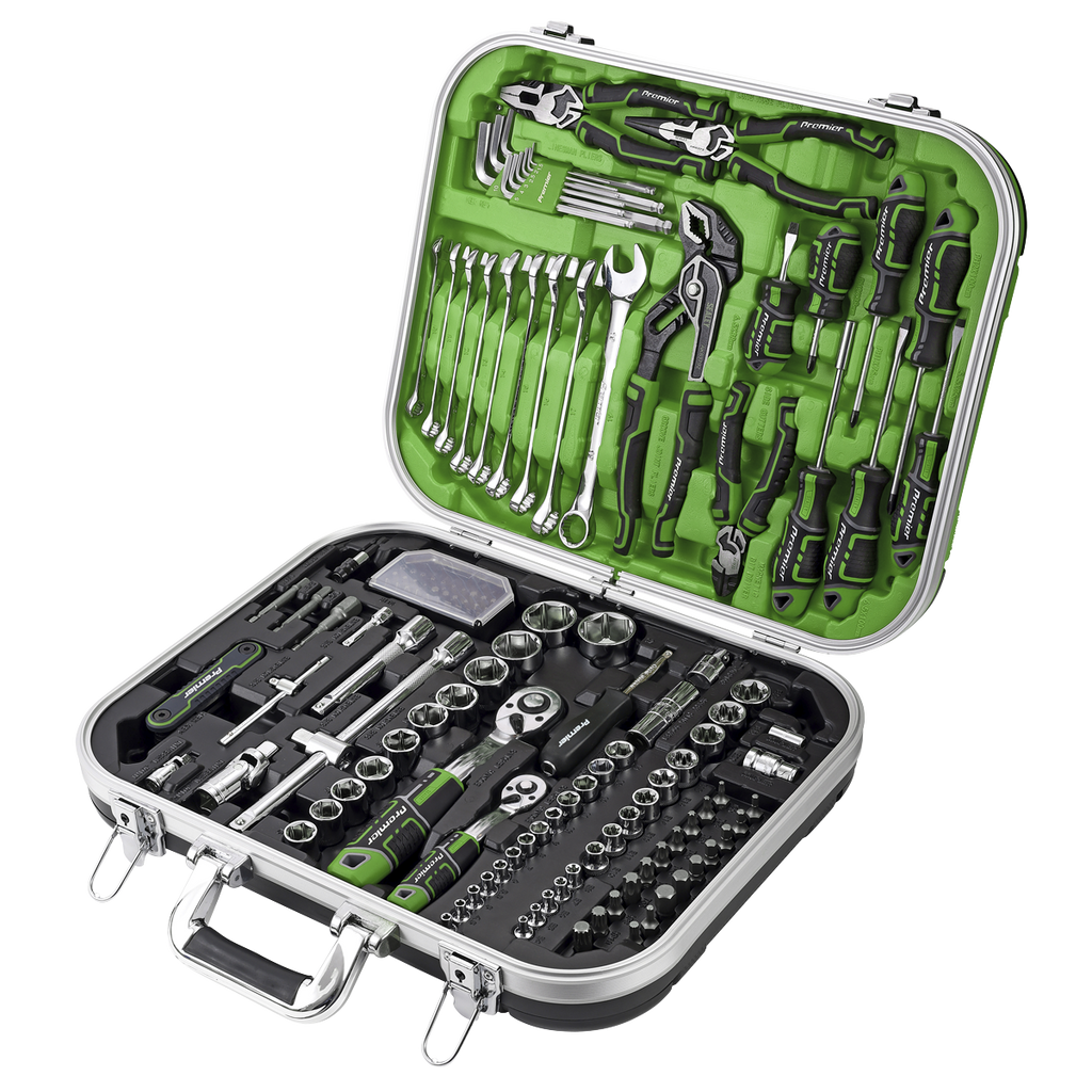 Sealey Premier Mechanic's Tool Kit 144pc - Hi-Vis Green AK7980HV - BostonPlates Autocare Centre