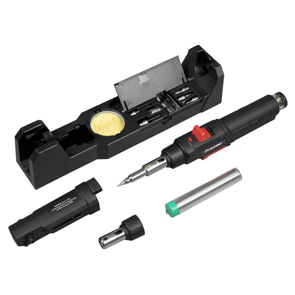 Sealey Premier Butane Soldering Iron Kit 3-in-1 Quick Release AK2976 - BostonPlates Autocare Centre