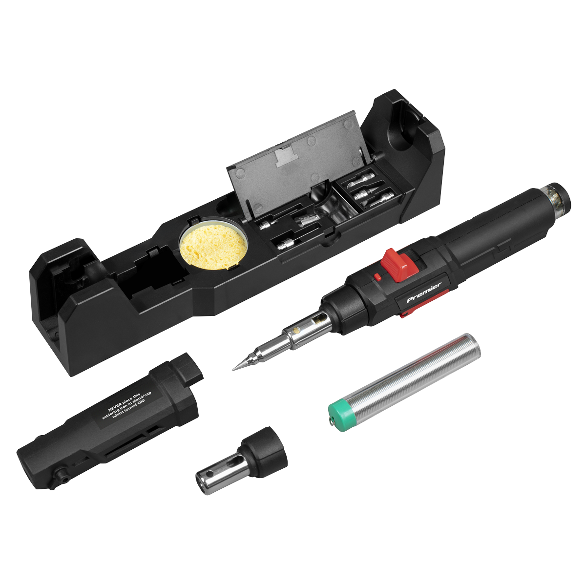 Sealey Premier Butane Soldering Iron Kit 3-in-1 Quick Release AK2976 - BostonPlates Autocare Centre