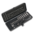 Sealey Premier Black Socket Set 1/4"Sq Drive 32pc AK7970 - BostonPlates Autocare Centre