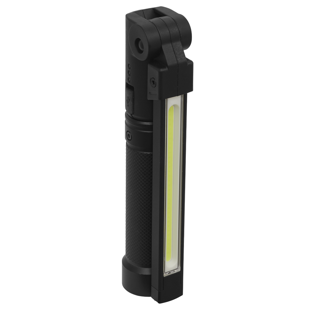 Sealey Rechargeable Aluminium Folding Pocket Light 2 COB & 1 SMD LED LED02G - BostonPlates Autocare Centre