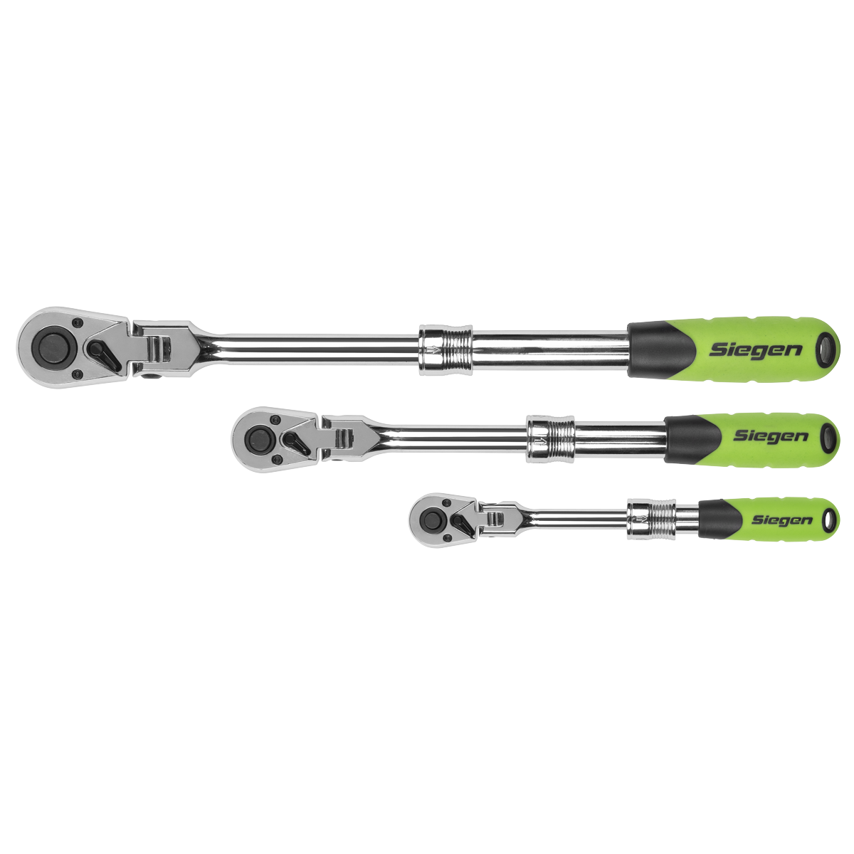 Siegen Extendable Flexi-Head Ratchet Wrench Set 3pc S01297 - BostonPlates Autocare Centre