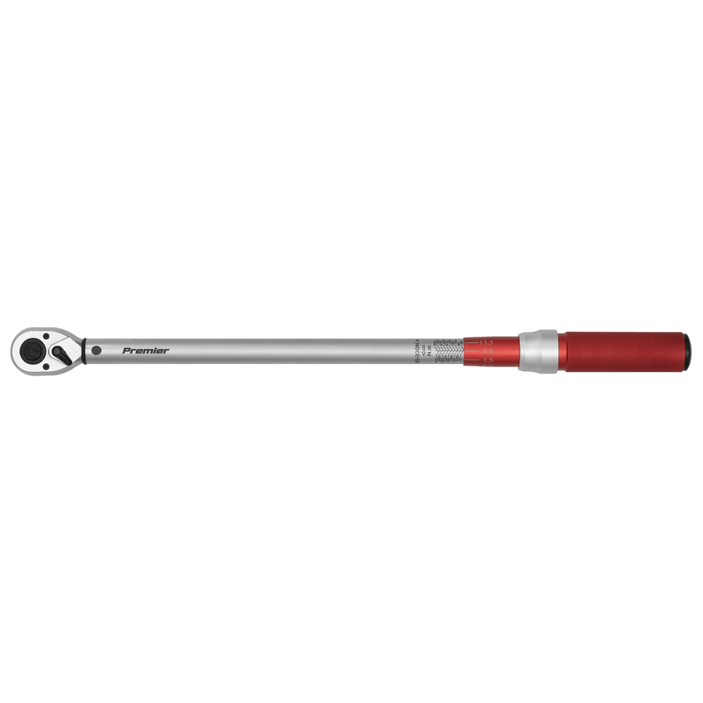 Sealey Premier Calibrated Micrometer Torque Wrench 1/2"Sq Drive 60-330Nm STW905 - BostonPlates Autocare Centre