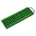 Premier Socket Rail Tray 1/4", 3/8" & 1/2"Sq Drive - Hi-Vis Green AK27051HV - BostonPlates Autocare Centre