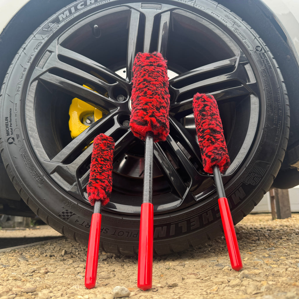 Alloy Wheel / Rim Brushes -3 Piece Detailing Set - BostonPlates Autocare Centre