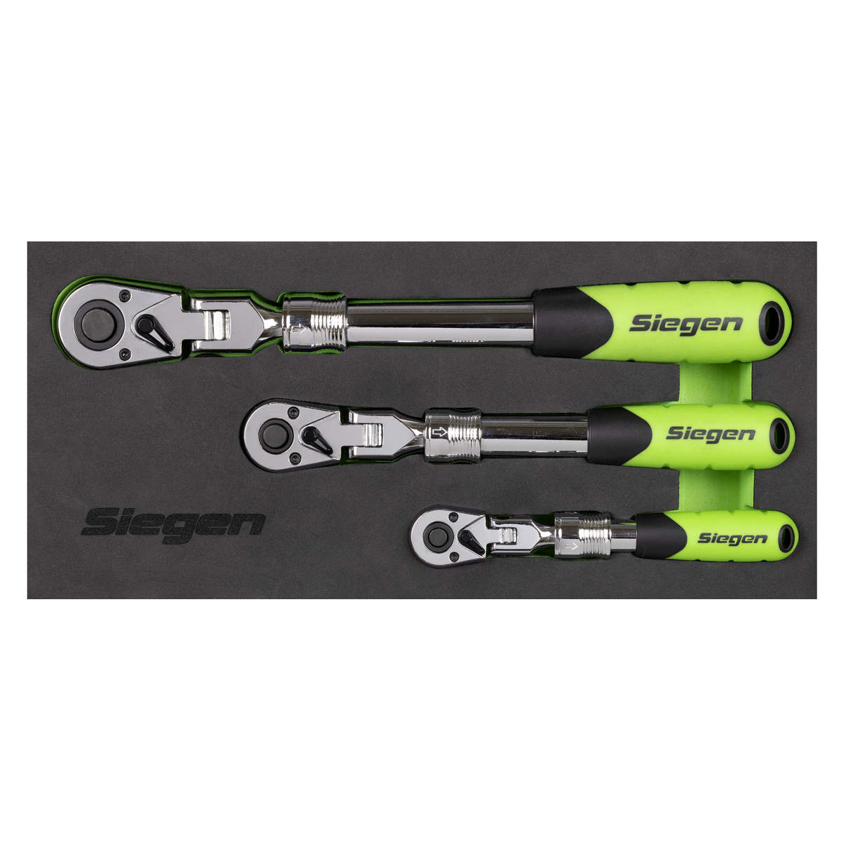 Siegen Extendable Flexi-Head Ratchet Wrench Set 3pc S01297 - BostonPlates Autocare Centre