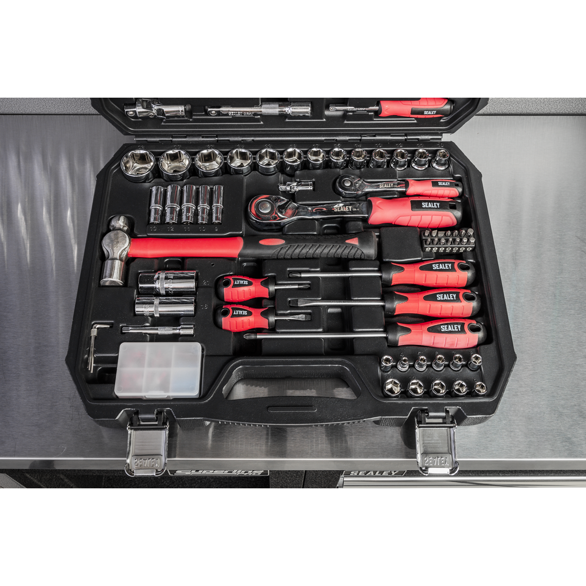 Sealey Mechanic's Tool Kit 100pc AK7400 - BostonPlates Autocare Centre