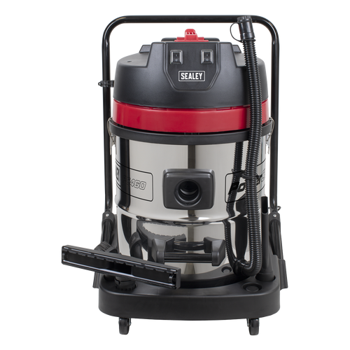 60L Vacuum Cleaner Wet & Dry with Stainless Steel Drum 2400W/230V PC460 - BostonPlates Autocare Centre