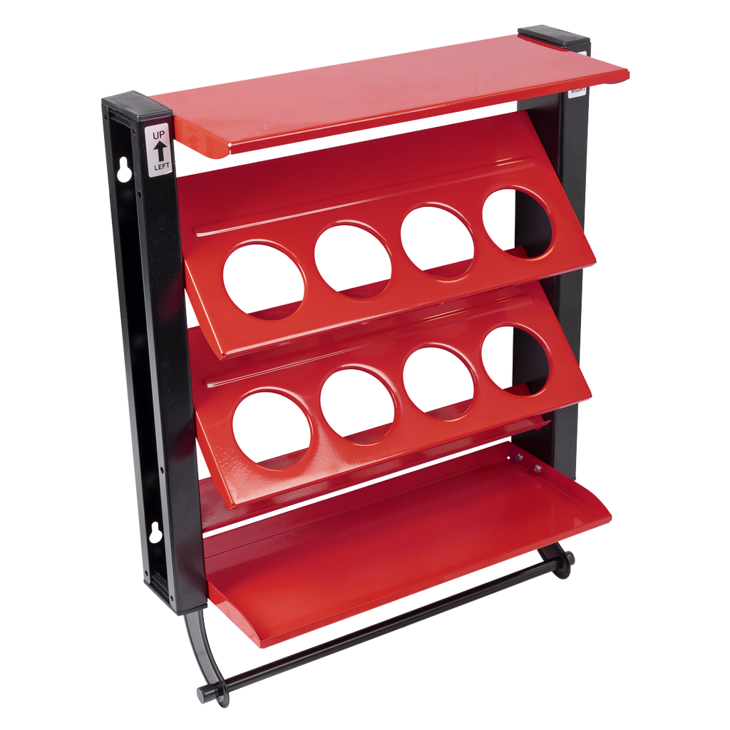 Sealey Spray Can Storage Rack with 8 Can Holders APSCR8 - BostonPlates Autocare Centre