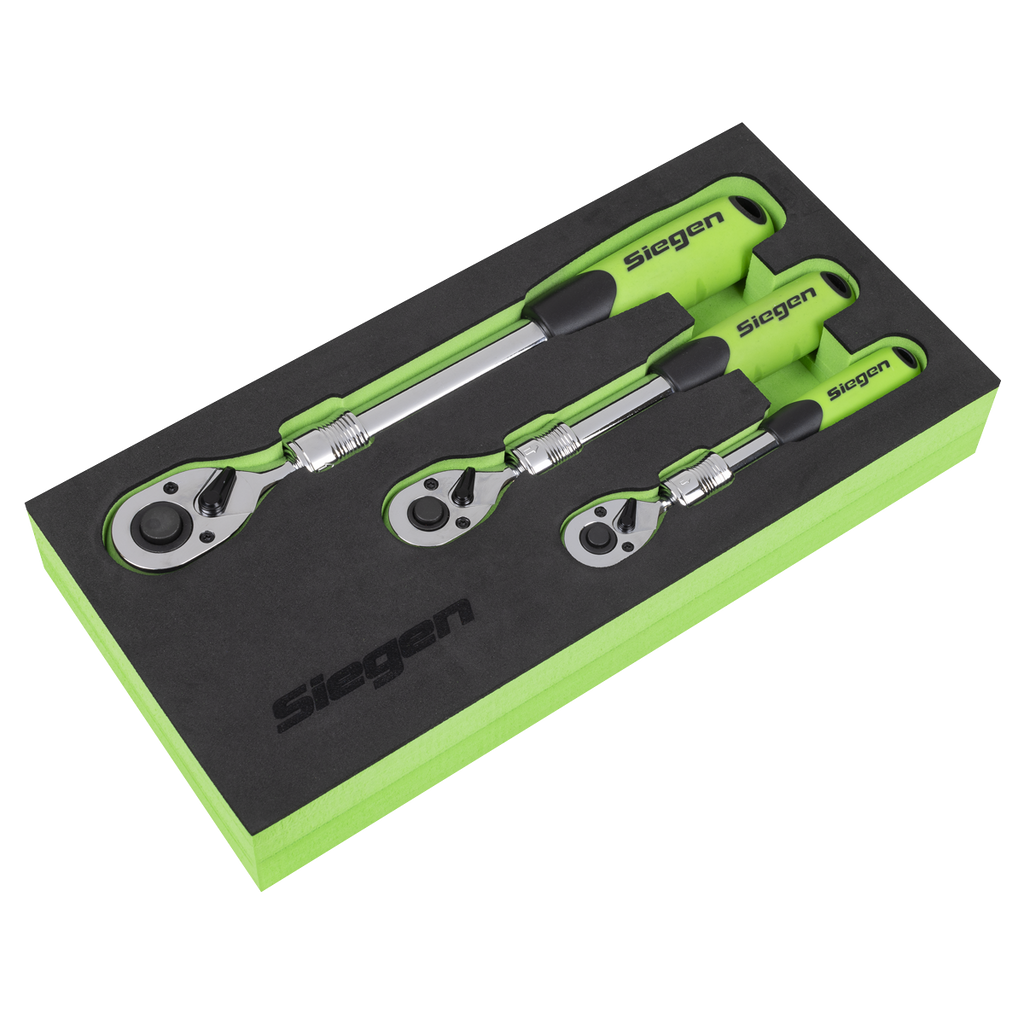 Siegen Extendable Ratchet Wrench Set 3pc S01285 - BostonPlates Autocare Centre