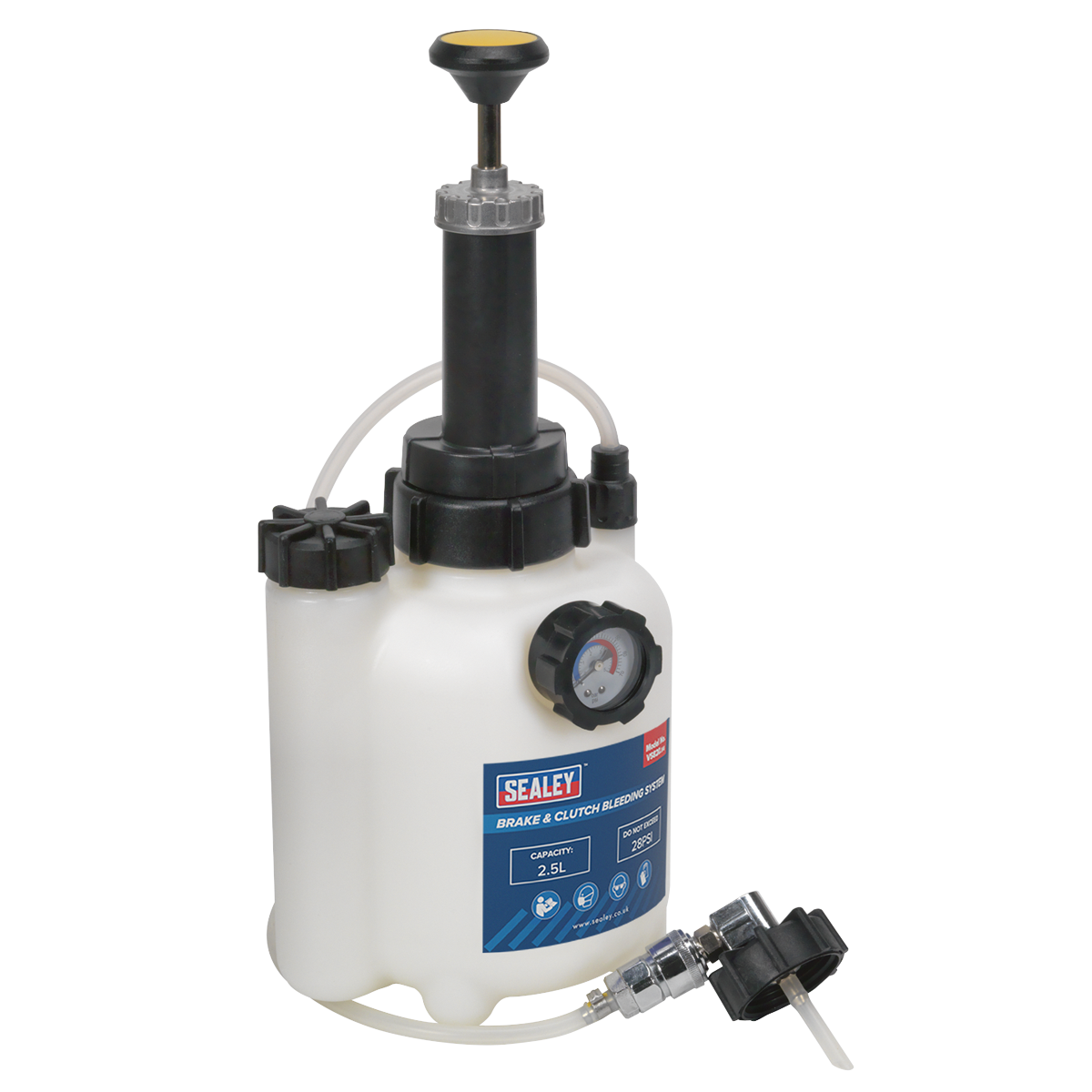 Sealey Brake & Clutch Bleeding System 2.5L VS820 - BostonPlates Autocare Centre