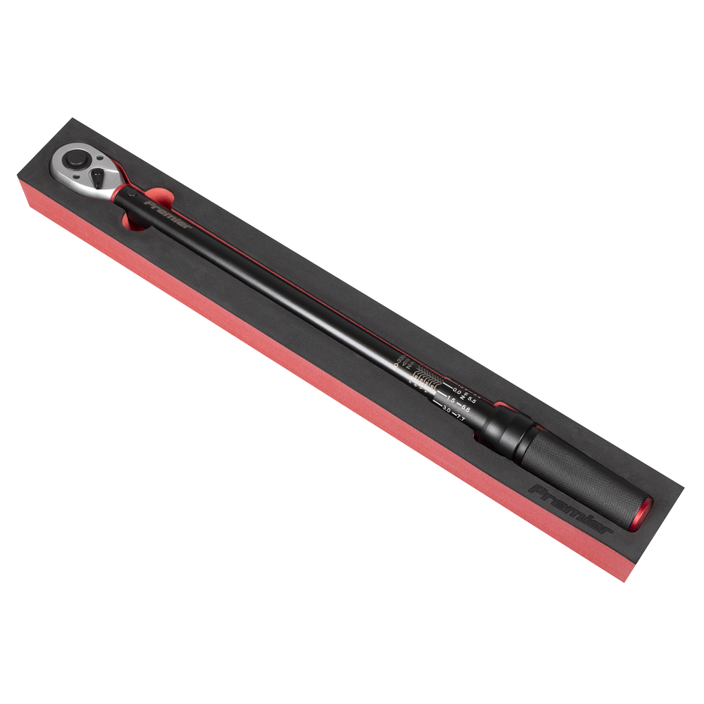 Premier Black Torque Wrench Micrometer 1/2"Sq Drive Calibrated 60-330Nm STW905B - BostonPlates Autocare Centre