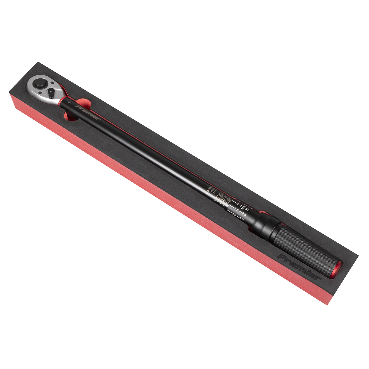 Premier Black Torque Wrench Micrometer 1/2"Sq Drive Calibrated 60-330Nm STW905B - BostonPlates Autocare Centre