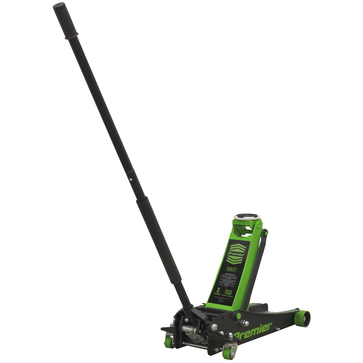 Premier Low Profile Trolley Jack with Rocket Lift 3 Tonne - Green 3040AG - BostonPlates Autocare Centre