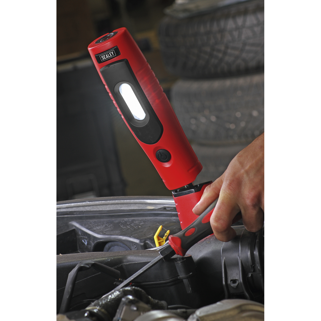 Sealey Rechargeable 360° Inspection Light 4W & 3W SMD LED - Red LED3602R - BostonPlates Autocare Centre
