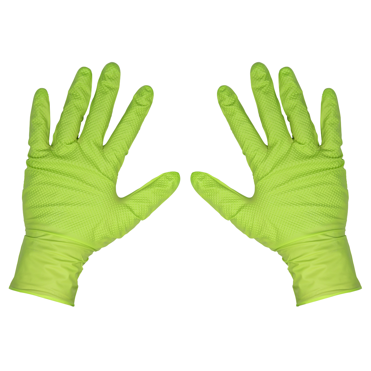 Sealey Diamond Grip Extra-Thick Nitrile Powder-Free, Gloves, Large - Pack of 50 SSP54L - BostonPlates Autocare Centre