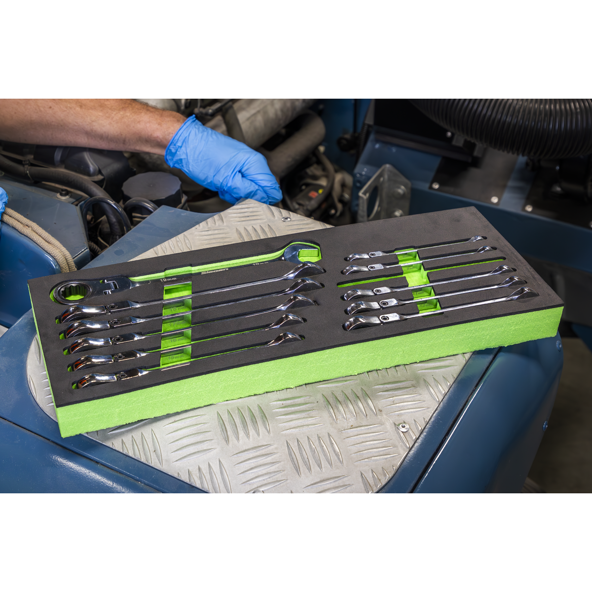Siegen Flexi-Head Combination Ratchet Spanner Set 12pc S0635 (Copy)