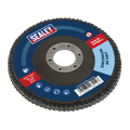 Sealey 115mm Zirconium Flap Disc 60Grit 22mm Bore FD11560 - BostonPlates Autocare Centre