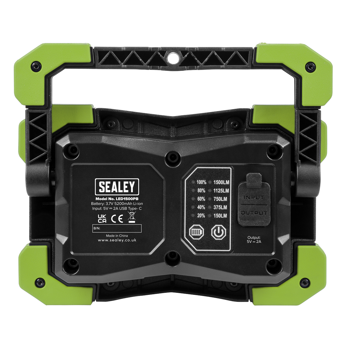 Sealey Portable Floodlight & Power Bank 15W COB LED LED1500PB - BostonPlates Autocare Centre