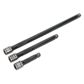 Sealey Premier Black Wobble/Rigid Extension Bar Set 3/8"Sq Drive 3pc AK7691 - BostonPlates Autocare Centre
