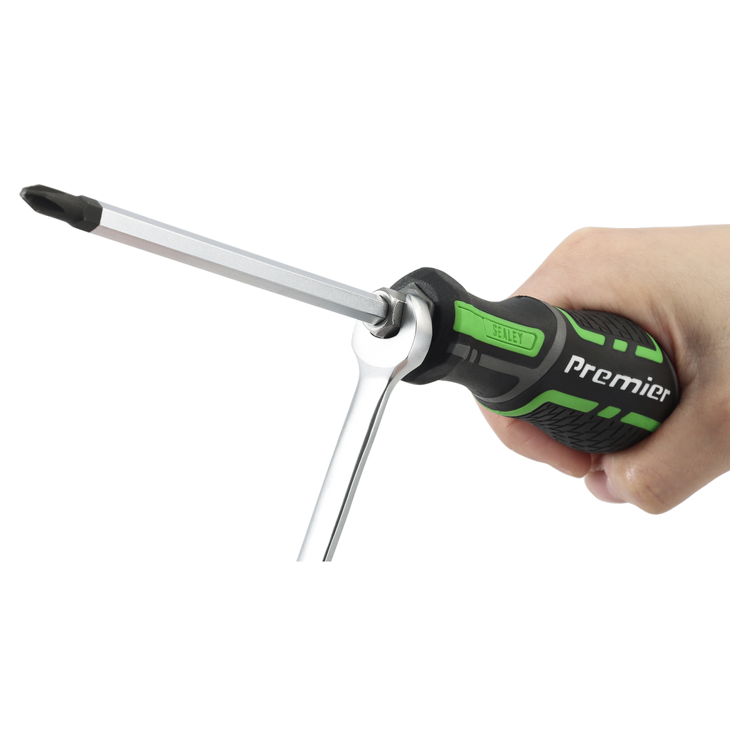 Sealey Premier Hammer-Thru Screwdriver Set 9pc - Hi-Vis Green AK4941HV - BostonPlates Autocare Centre