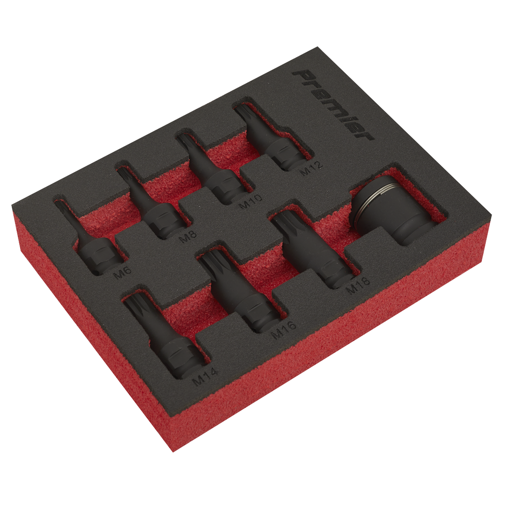 Premier Spline Impact Socket Bit Set 3/8"Sq Drive 8pc AK5622 - BostonPlates Autocare Centre