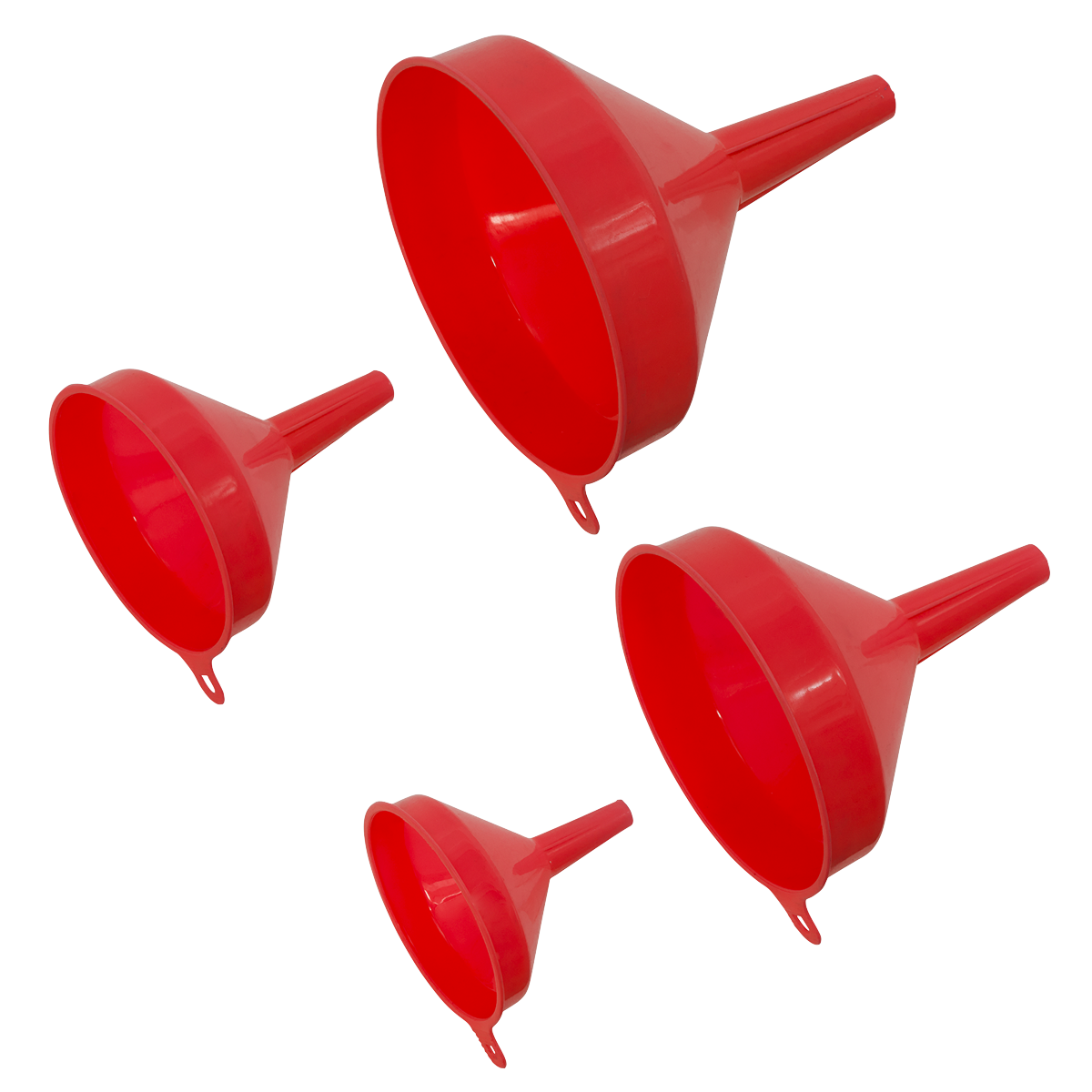 Sealey Economy Fixed Spout Funnel Set 4pc F94 - BostonPlates Autocare Centre