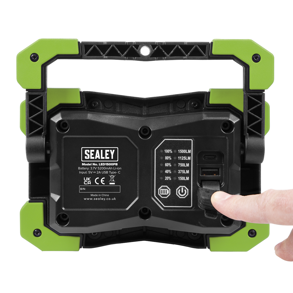 Sealey Portable Floodlight & Power Bank 15W COB LED LED1500PB - BostonPlates Autocare Centre