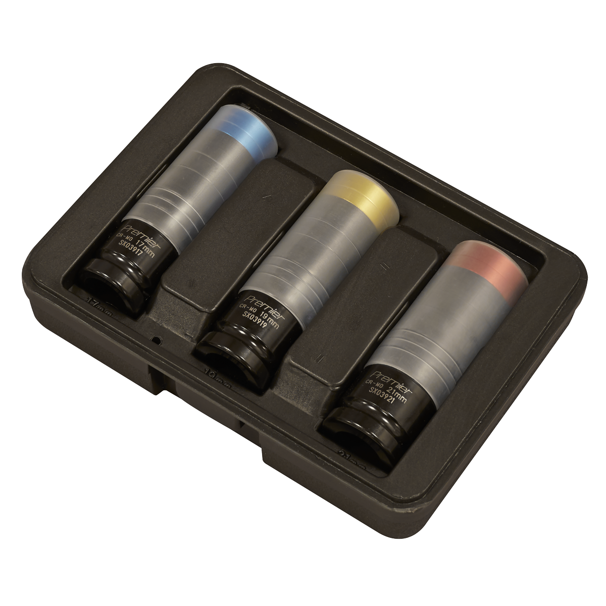 Premier Alloy Wheel Ultra-Power Impact Socket Set 1/2"Sq Drive 3pc SX039 - BostonPlates Autocare Centre