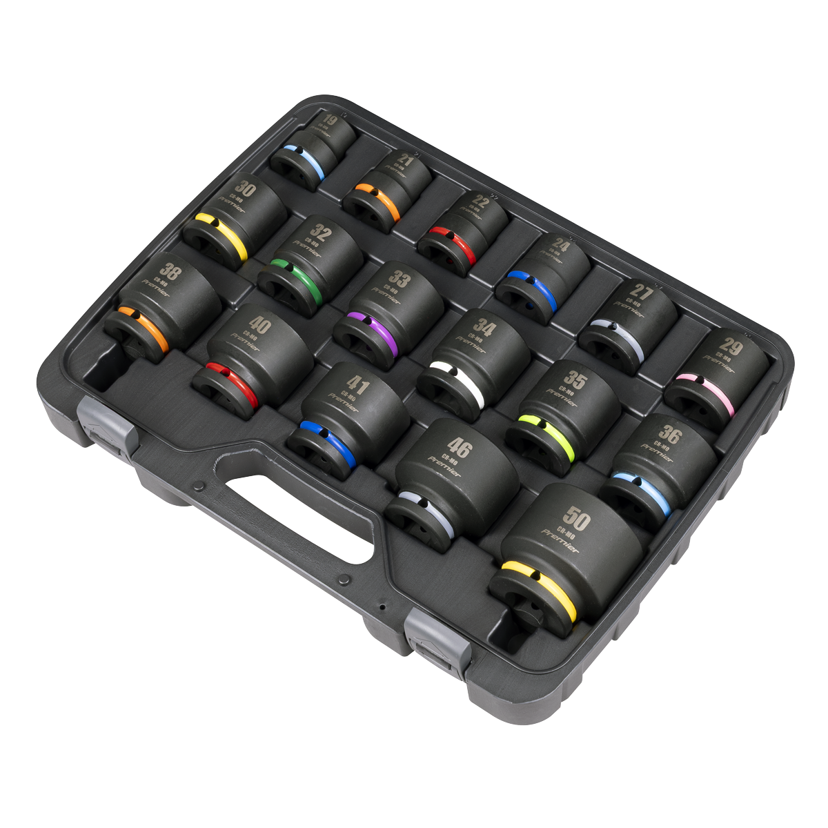 Sealey Premier Impact Socket Set 3/4"Sq Drive 17pc AK8892M - BostonPlates Autocare Centre