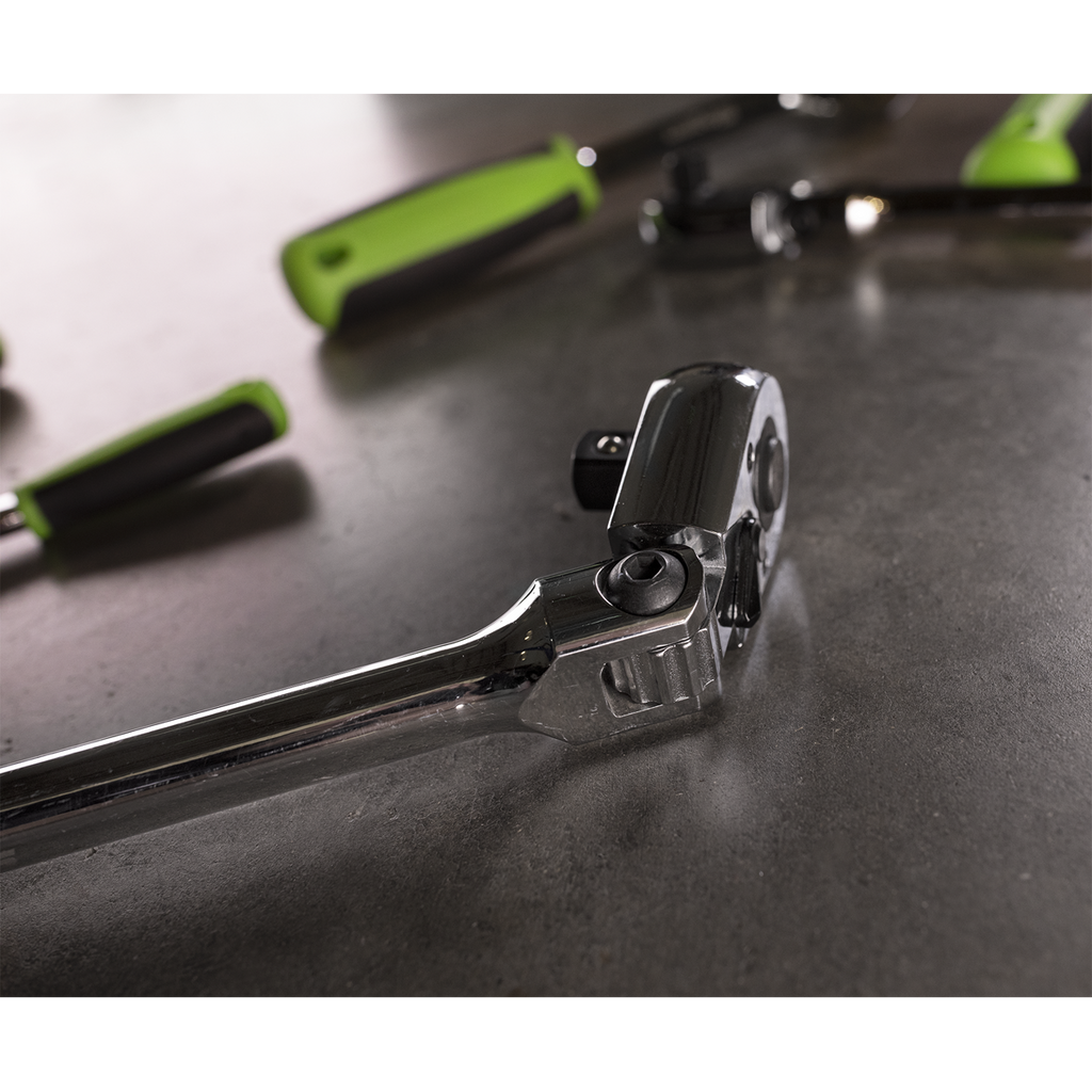 Siegen Extra-Long Flexi-Head Ratchet Wrench Flip Reverse 1/2"Sq Drive S01209 - BostonPlates Autocare Centre
