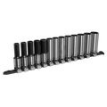 Sealey Premier Black Deep Socket Set 1/2"Sq Drive 13pc AK7995 - BostonPlates Autocare Centre