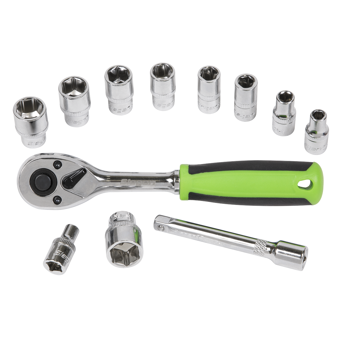Siegen Socket Set 1/4"Sq Drive 12pc S01240 - BostonPlates Autocare Centre