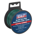 Sealey 8A Thick Wall Automotive Cable 6m - Green AC0806G
