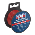 Sealey 8A Thick Wall Automotive Cable 6m - Red AC0806R