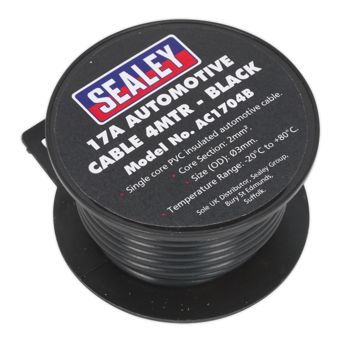 Sealey 17A Thick Wall Automotive Cable 4m - Black AC1704B (Copy)